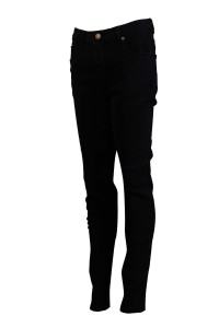 H235 design slim slant pants black denim wash water 94% cotton 4% stretch yarn slant pants store